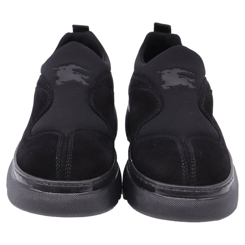 Men's Burberry Box Sip-On Sneakers in Black Suede