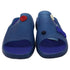 Men's Burberry Stingray Charm-Embellished Slide Sandals in Blue Rubber