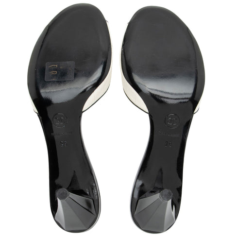 Women's Chanel Vintage Quilted Leather Camelia Mules - Size 9 / 39