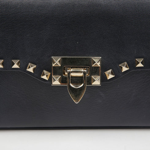 Rockstud Flip Lock Flap Bag Leather Medium