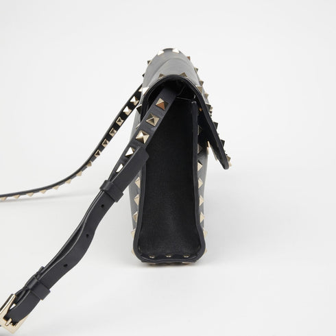 Rockstud Flip Lock Flap Bag Leather Medium
