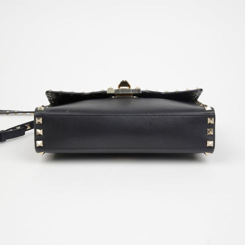 Rockstud Flip Lock Flap Bag Leather Medium
