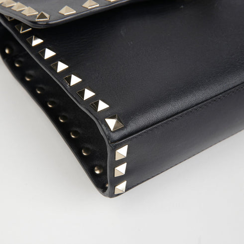 Rockstud Flip Lock Flap Bag Leather Medium