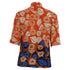 Women's Dries Van Noten Floral-Print Short Sleeve Blouse in Multicolor Polyester