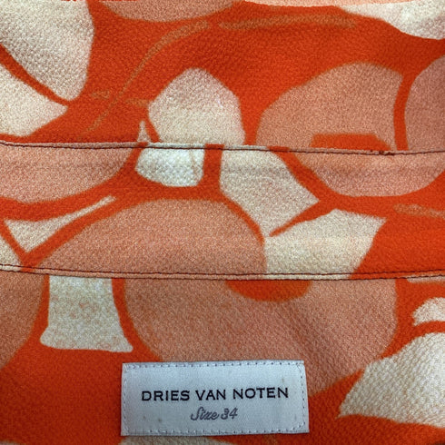 Women's Dries Van Noten Floral-Print Short Sleeve Blouse in Multicolor Polyester