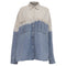 Women's Dries Van Noten Tie-Dyed Button-Down Denim Shirt in Multicolor Cotton