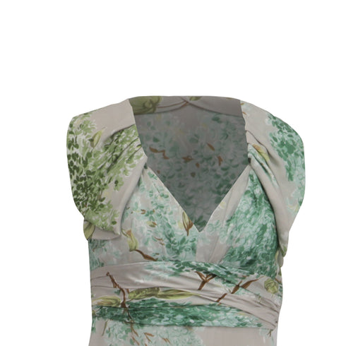 Women's RED Valentino Leaf-Printed Mini Dress in Multicolor Silk