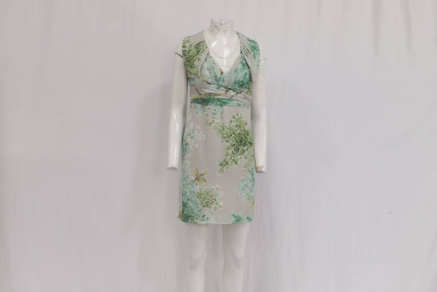 Women's RED Valentino Leaf-Printed Mini Dress in Multicolor Silk