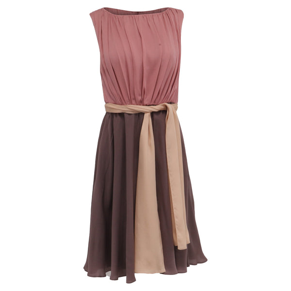 Women's Escada Midi Dress in Multicolor Silk