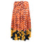 Women's Dries Van Noten Printed Pleated Midi Skirt in Multicolor Silk