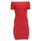 Women's Herve Leger Bodycon Mini Dress in Red Rayon