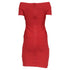 Women's Herve Leger Bodycon Mini Dress in Red Rayon
