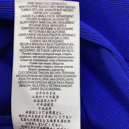 Women's Herve Leger Strappy Mini Dress in Blue Rayon