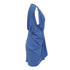 Women's Iro Wrap Effect Mini Dress in Blue Triacetate