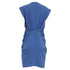Women's Iro Wrap Effect Mini Dress in Blue Triacetate