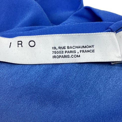 Women's Iro Wrap Effect Mini Dress in Blue Triacetate