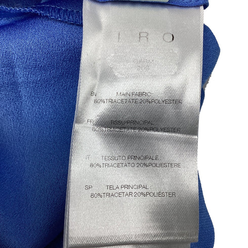 Women's Iro Wrap Effect Mini Dress in Blue Triacetate