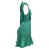 Women's Saloni Mini Dress in Green Silk