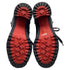 Women's Christian Louboutin Mad 70 Lace-Up Block-Heel Combat Boots in Black Leather