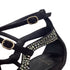 Women's Versace Crystal Embellished Gladiator Sandals in Black Suede