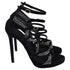 Women's Versace Crystal Embellished Gladiator Sandals in Black Suede