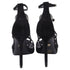 Women's Versace Crystal Embellished Gladiator Sandals in Black Suede