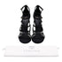 Women's Versace Crystal Embellished Gladiator Sandals in Black Suede