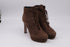 Women's Prada Lace Up Boots in Brown Suede