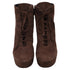 Women's Prada Lace Up Boots in Brown Suede