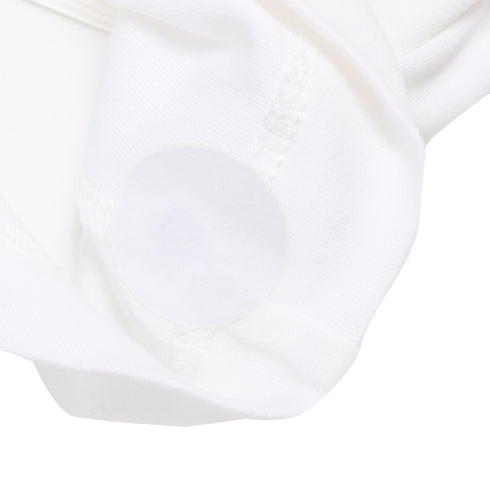 Women's Louis Vuitton Logo Stamp Crop Top in White Cotton
