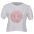 Women's Louis Vuitton Logo Stamp Crop Top in White Cotton