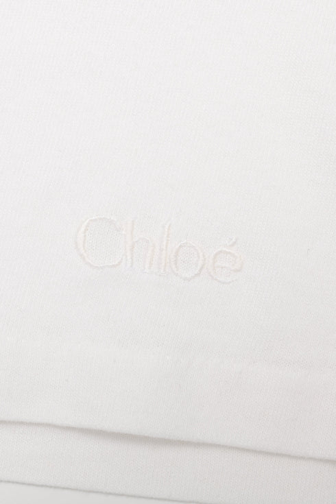 Women's Chloé Graphic Print T-shirt in White Cotton