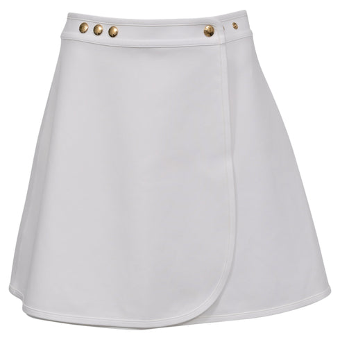 Women's Louis Vuitton A-Line Mini Skirt in White Polyamide