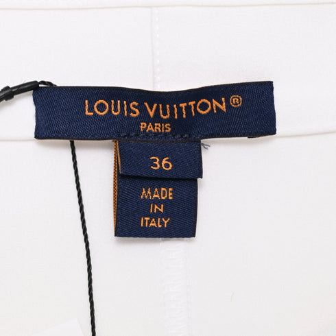 Women's Louis Vuitton A-Line Mini Skirt in White Polyamide