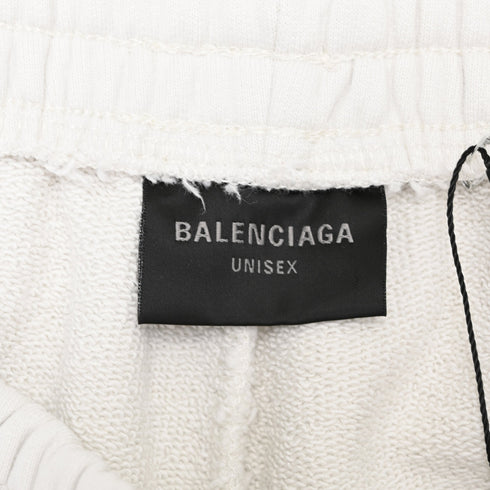 Men's Balenciaga Jogger Shorts in White Cotton