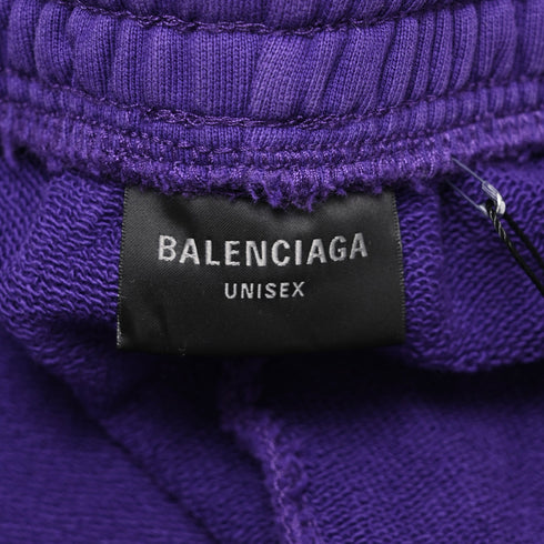 Men's Balenciaga Jogger Shorts in Purple Cotton