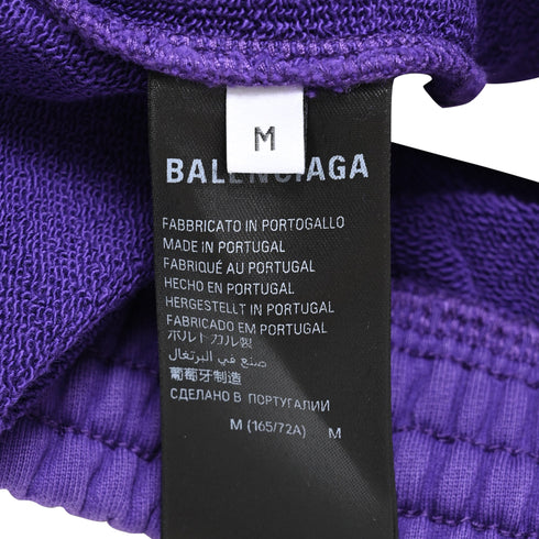 Men's Balenciaga Jogger Shorts in Purple Cotton