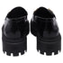 Women's Stuart Weitzman Owen Buckled Lug Loafers in Black Patent Leather