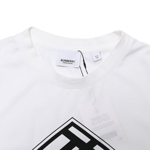 Men's Burberry Logo Graphic Print T-shirt in White Cotton