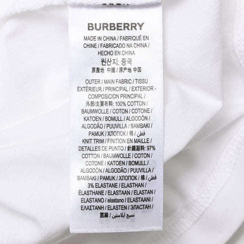 Men's Burberry Logo Graphic Print T-shirt in White Cotton