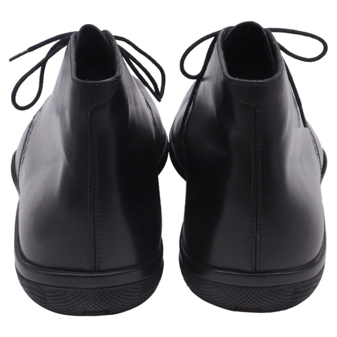 Men's Prada Toblach Leather Chukka Boots in Black Leather