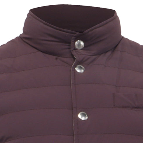 Men's Brunello Cucinelli Puffer Vest in Brown Polyamide