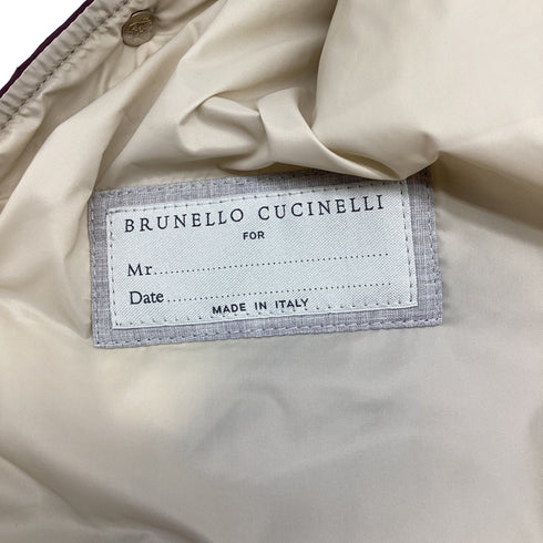 Men's Brunello Cucinelli Puffer Vest in Brown Polyamide