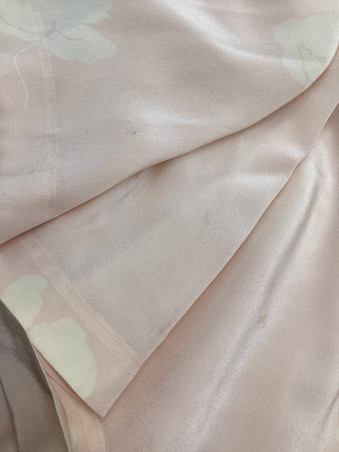 Women's Dior Floral-Print Pleated Midi Skirt in Pink Silk