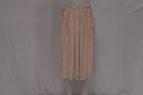 Women's Dior Floral-Print Pleated Midi Skirt in Pink Silk