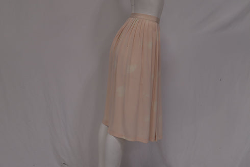 Women's Dior Floral-Print Pleated Midi Skirt in Pink Silk