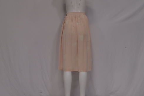Women's Dior Floral-Print Pleated Midi Skirt in Pink Silk