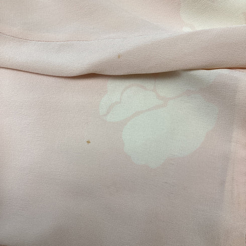 Women's Dior Floral-Print Pleat-Accent Blouse in Pink Silk