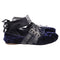 Women's Miu Miu Double-Buckled Self-Tie Ballet Flats in Navy Blue Velvet