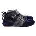 Women's Miu Miu Double-Buckled Self-Tie Ballet Flats in Navy Blue Velvet
